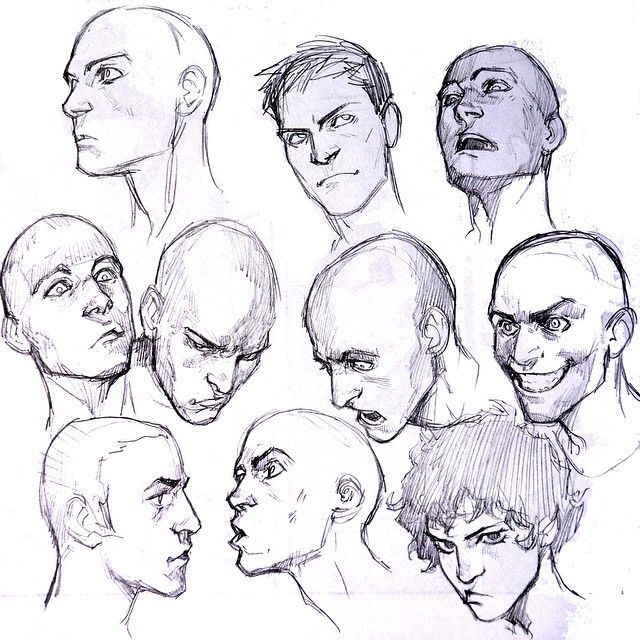 640x640 Art - Face Study Sketch