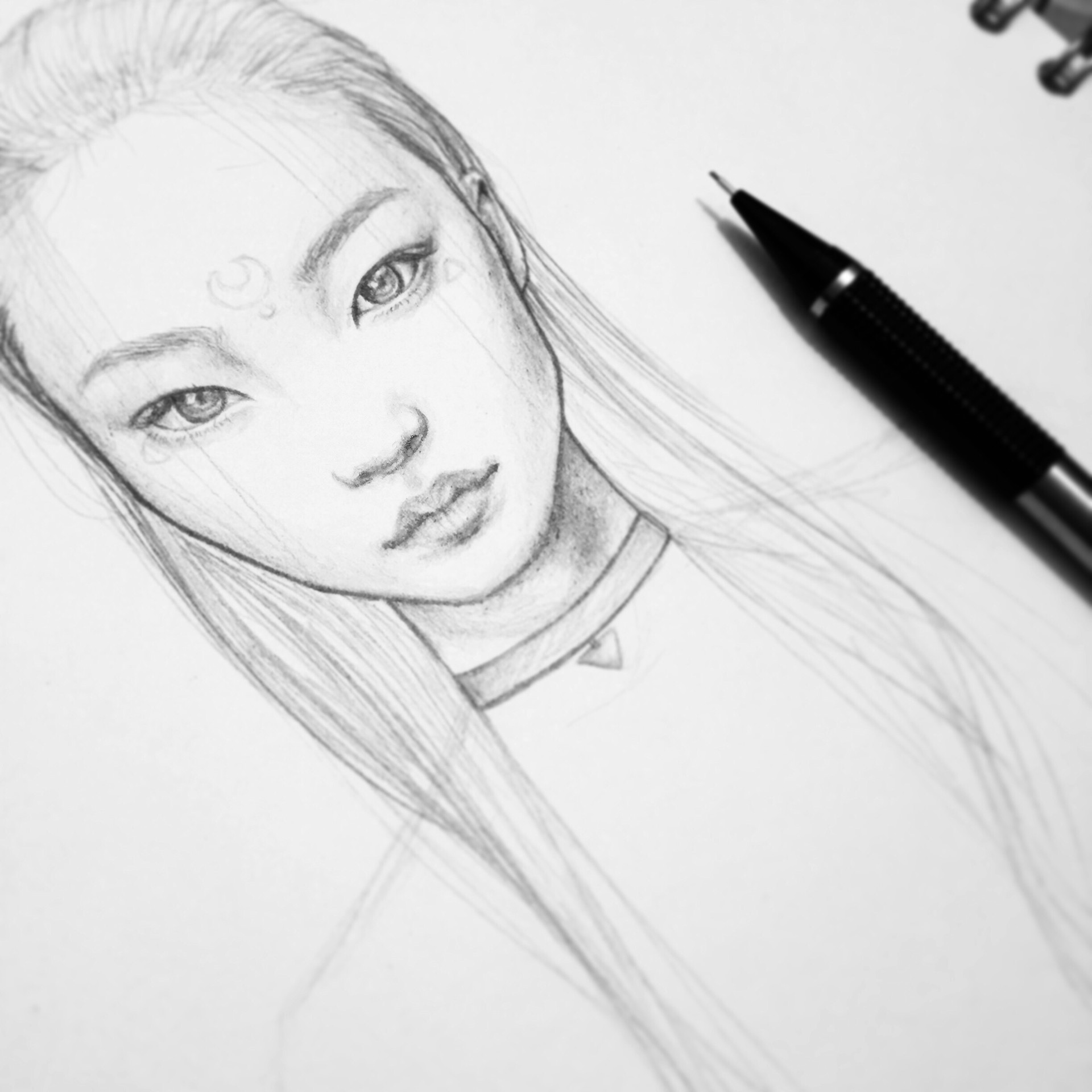 Face Study Sketch at PaintingValley.com | Explore collection of Face ...