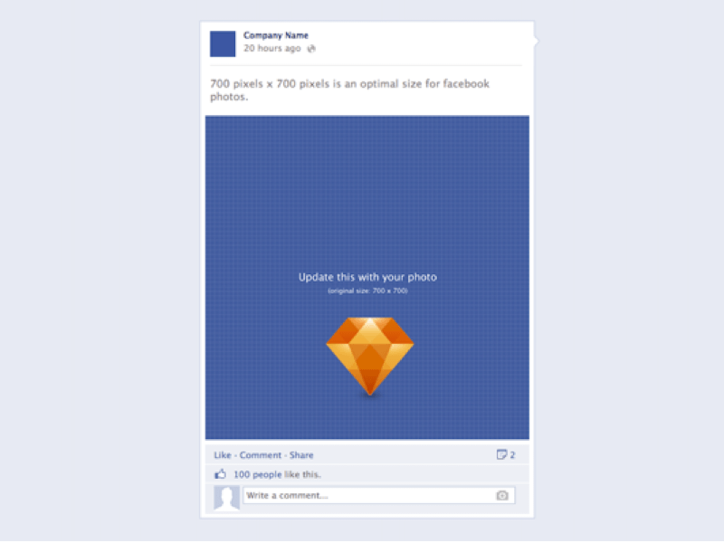 800x600 Facebook Post Sketch Freebie - Facebook Sketch