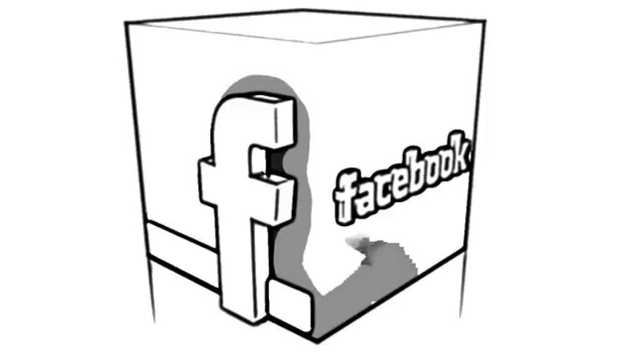 1280x720 Facebook 3d Logo How To Draw Or Sketch 3d Facebook Logo Blue Color - Facebook Sketch