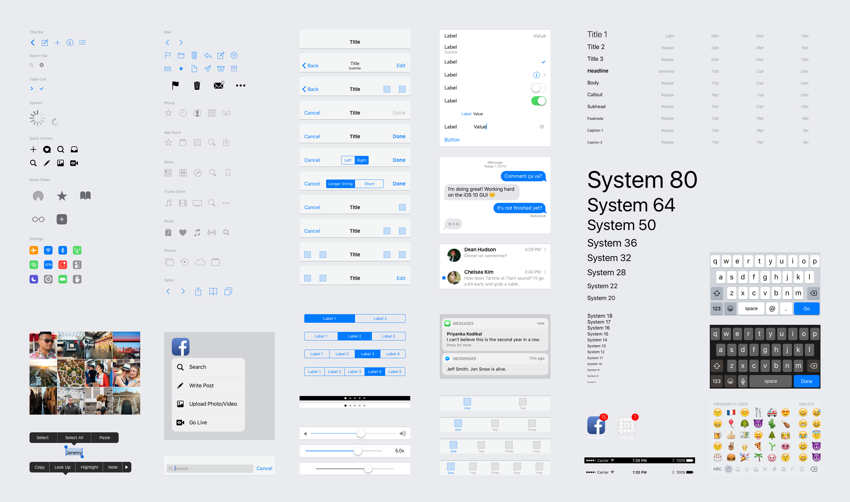 2880x1700 Ios 10 Iphone Gui Facebook Design - Facebook Sketch