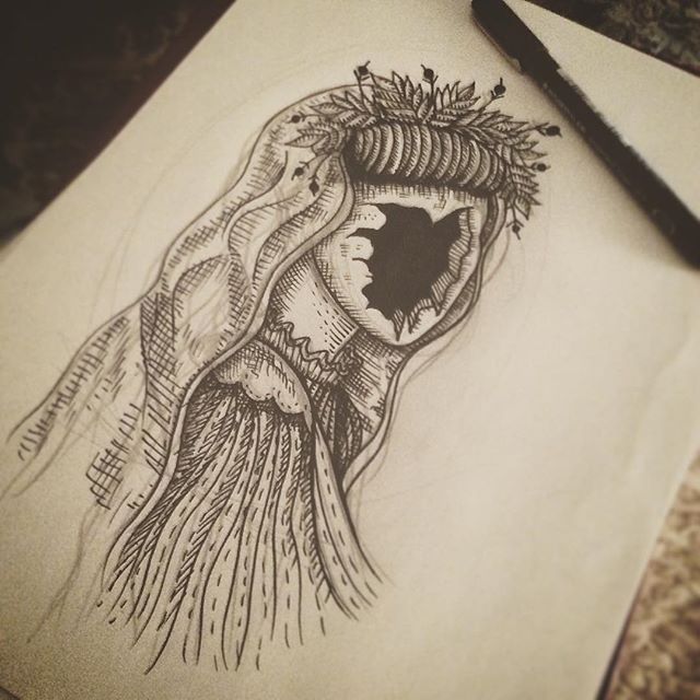 640x640 Faceless Girl - Faceless Sketch