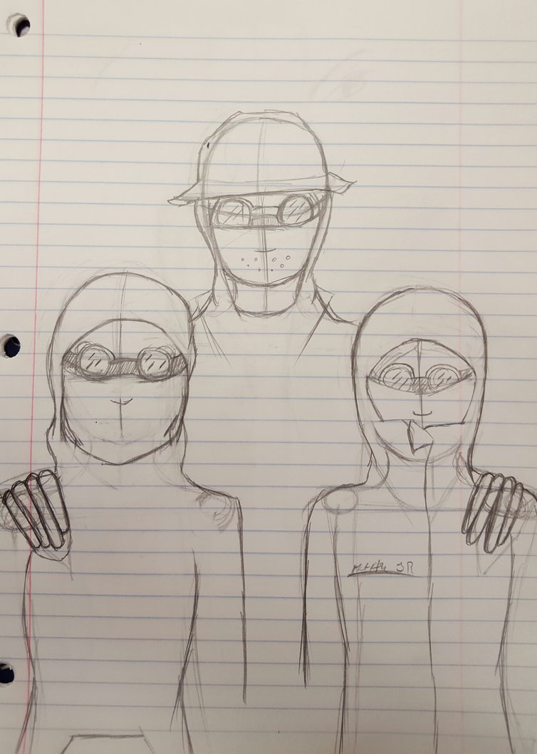 754x1059 Faceless Sketch By Animatedbagofbones - Faceless Sketch
