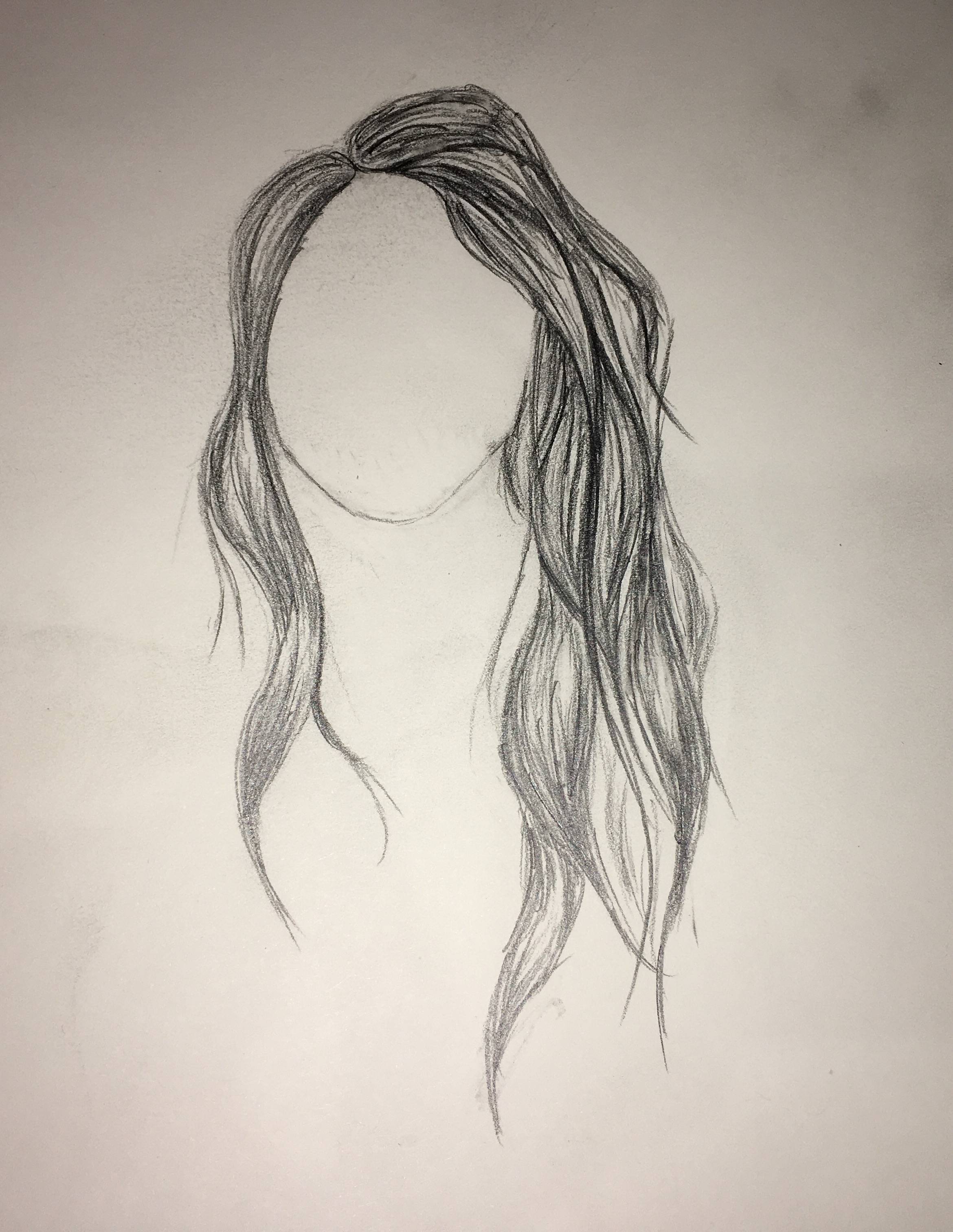 2340x3024 Quick Faceless Hair Sketch Drawing - Faceless Sketch