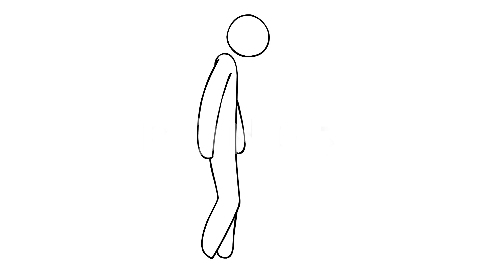 1920x1080 Sketch Sluggishly Walking Sad Faceless Man ~ Footage - Faceless Sketch