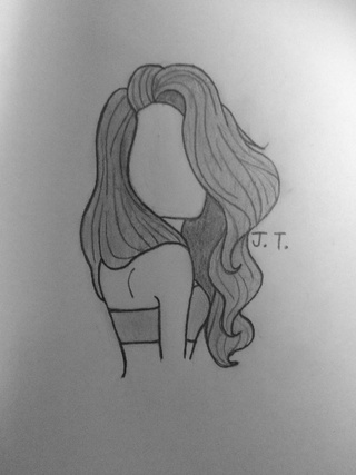 320x427 This Drawing Is Faceless And I Like It That Way - Faceless Sketch