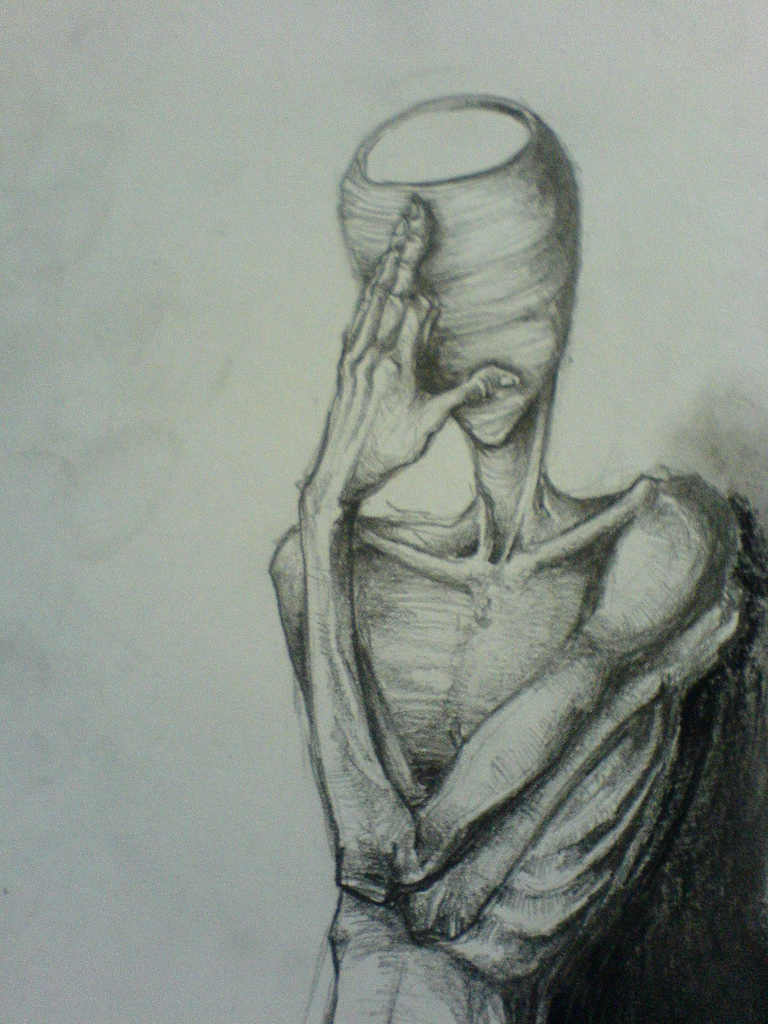 768x1024 A Mindless Faceless Sketch Pencil And A Bit Of - Faceless Sketch