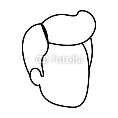 400x400 Sketch Silhouette Of Man Faceless With Pompadour Side Hair Vector - Faceless Sketch