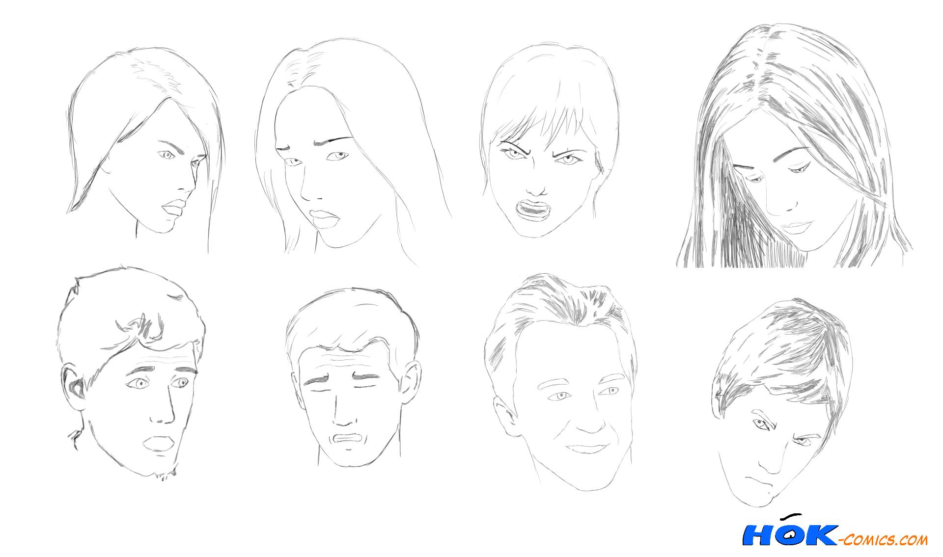 1920x1135 Facial Sketches Hok Creator Owned - Facial Expression Sketches