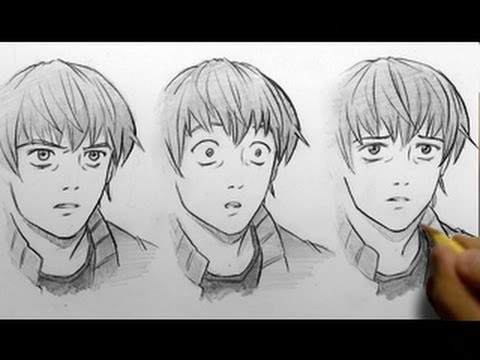 480x360 How To Draw Facial Expressions, 3 Ways - Facial Expression Sketches