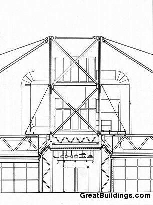 305x408 Great Buildings Drawing - Factory Building Sketch