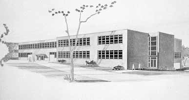 387x205 Latham Hall Rod Library - Factory Building Sketch