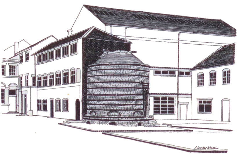 820x533 Listed Buildings In Stoke On Trent. (10066a) Spode Pottery Factory - Factory Building Sketch