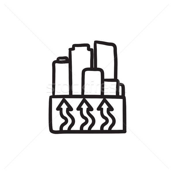 600x600 Factory Sketch Icon. Vector Illustration Andrei Krauchuk - Factory Sketch