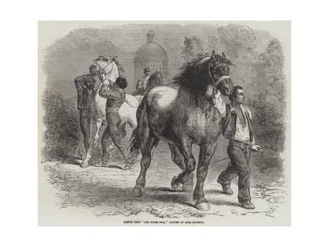 473x355 Sketch From The Horse Fair Giclee Print By Rosa Bonheur - Fair Sketch