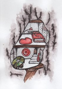 210x300 Fairy Houses At Abbotswood, Romsey - Fairy House Sketch