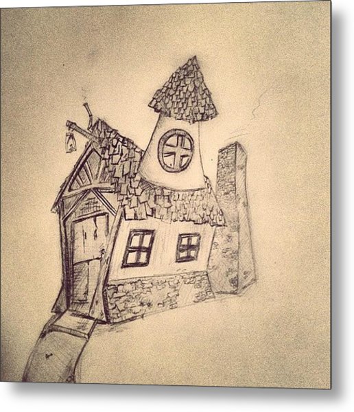 516x600 A Fairy Tale House. Pencil Sketch. - Fairy House Sketch