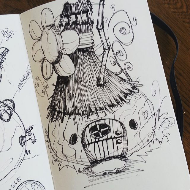 640x640 Fariy House Doodle. Drawing A Village. Help What Makes A - Fairy House Sketch