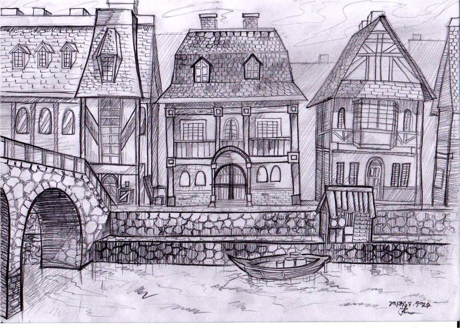 900x642 Sketch - Fairy House Sketch