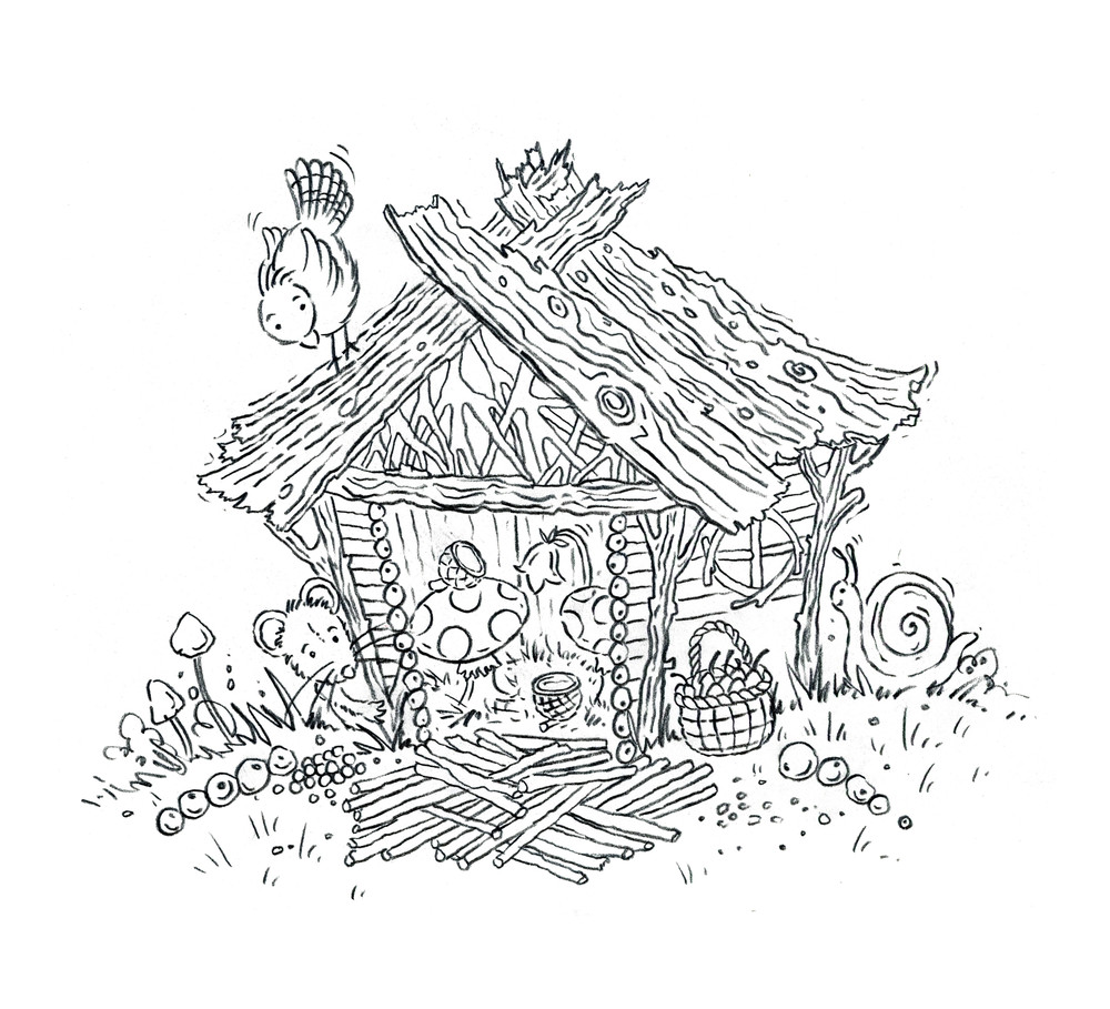 Fairy House Sketch at PaintingValley.com | Explore collection of Fairy