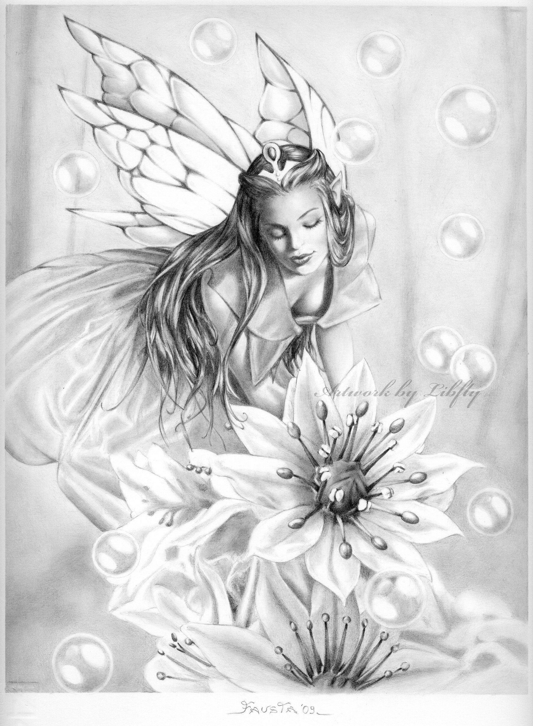 1800x2452 Fairy Pencil Sketches - Fairy Pencil Sketch