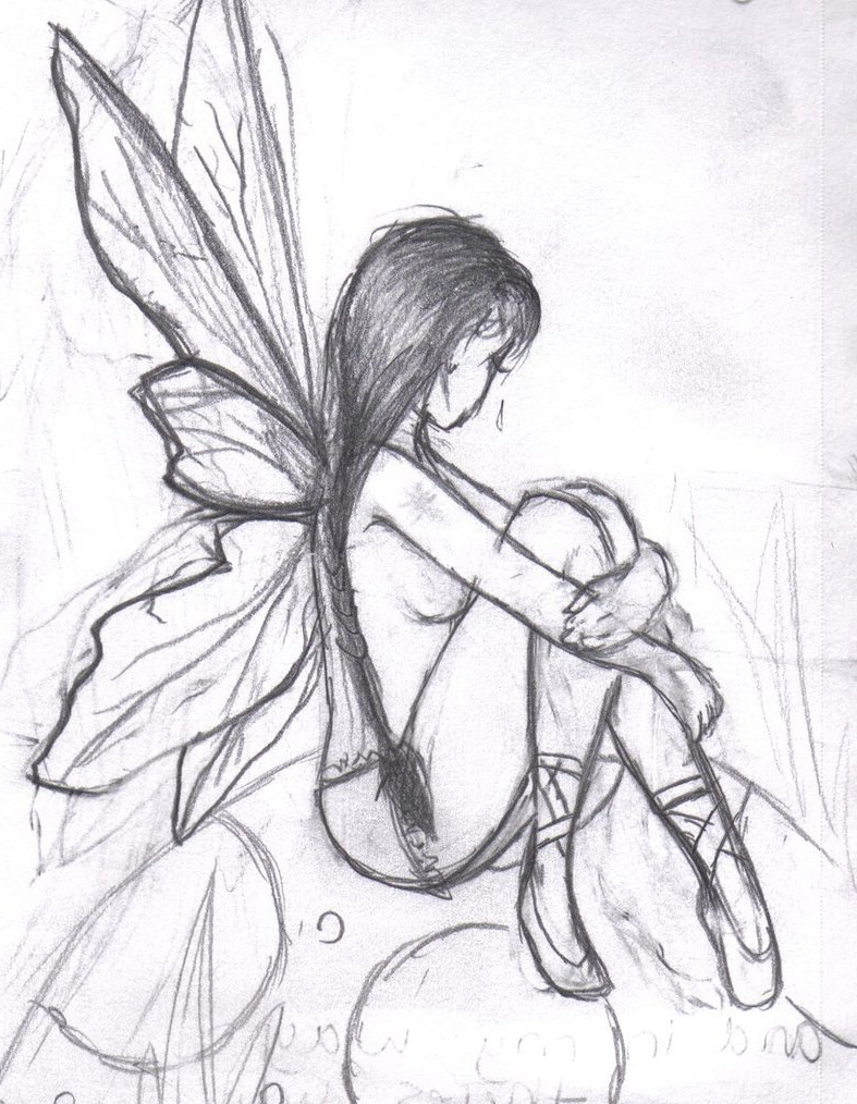 787x1014 Pencil Sketches Of Fairies Pencil Sketches Of Fairy Beautiful - Fairy Pencil Sketch