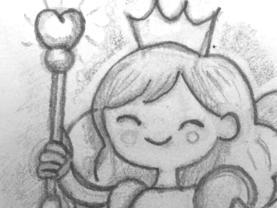 400x300 Fairy Princess Sketch By Angie Jones - Fairy Princess Sketch