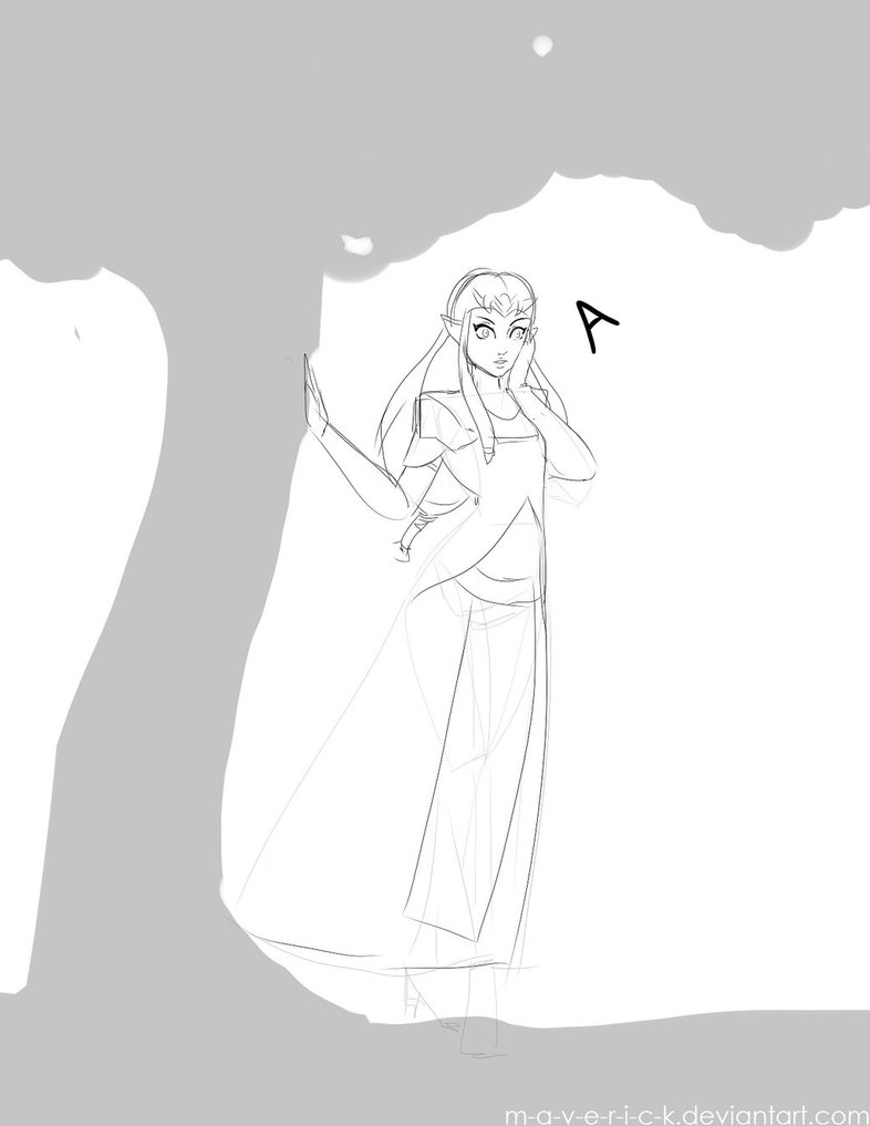 786x1017 Fairy Princess Sketch 1 Of 4 By M A V E R I C K - Fairy Princess Sketch