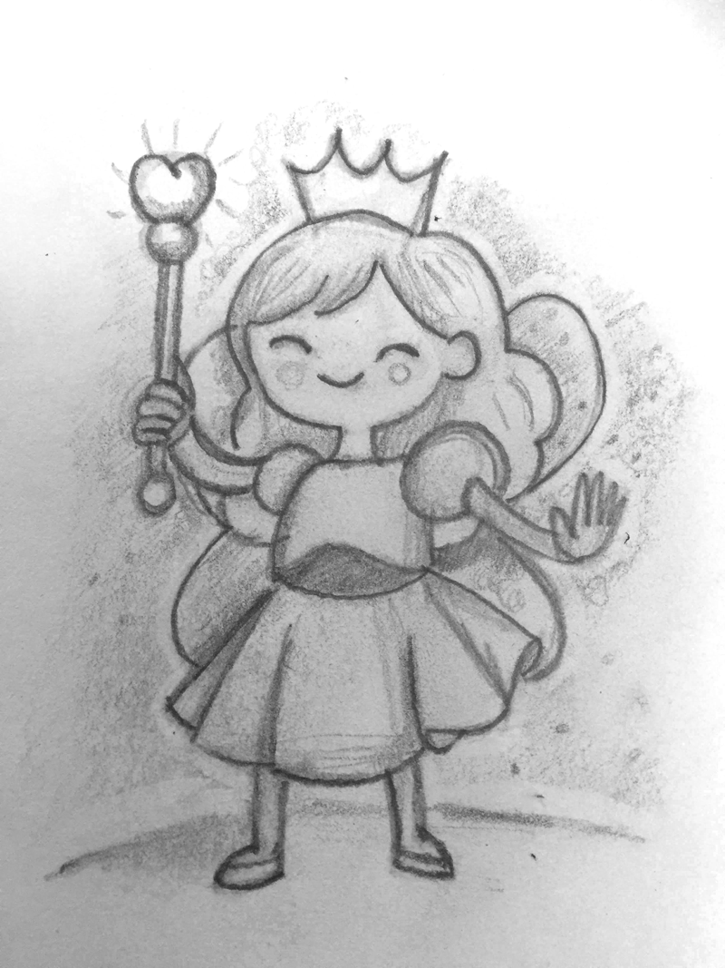 800x1067 Fairy Princess Warm Up Sketch - Fairy Princess Sketch