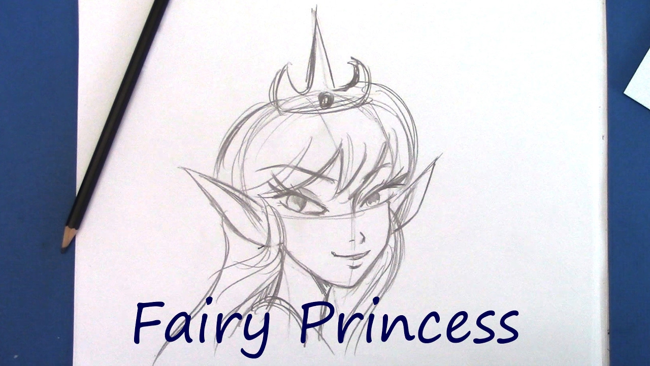 1280x720 How To Draw A Fairy Princess - Fairy Princess Sketch