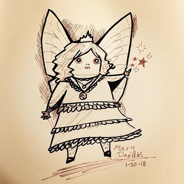 640x640 Mary Doodles On Twitter Fairy Princess. . . . - Fairy Princess Sketch