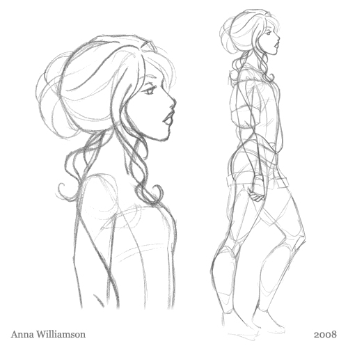 500x500 Pencil Sketch Pose Anna Williamson - Fairy Princess Sketch