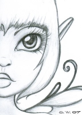 286x400 Fairy Sketch By Elaina Wagner - Fairy Sketch