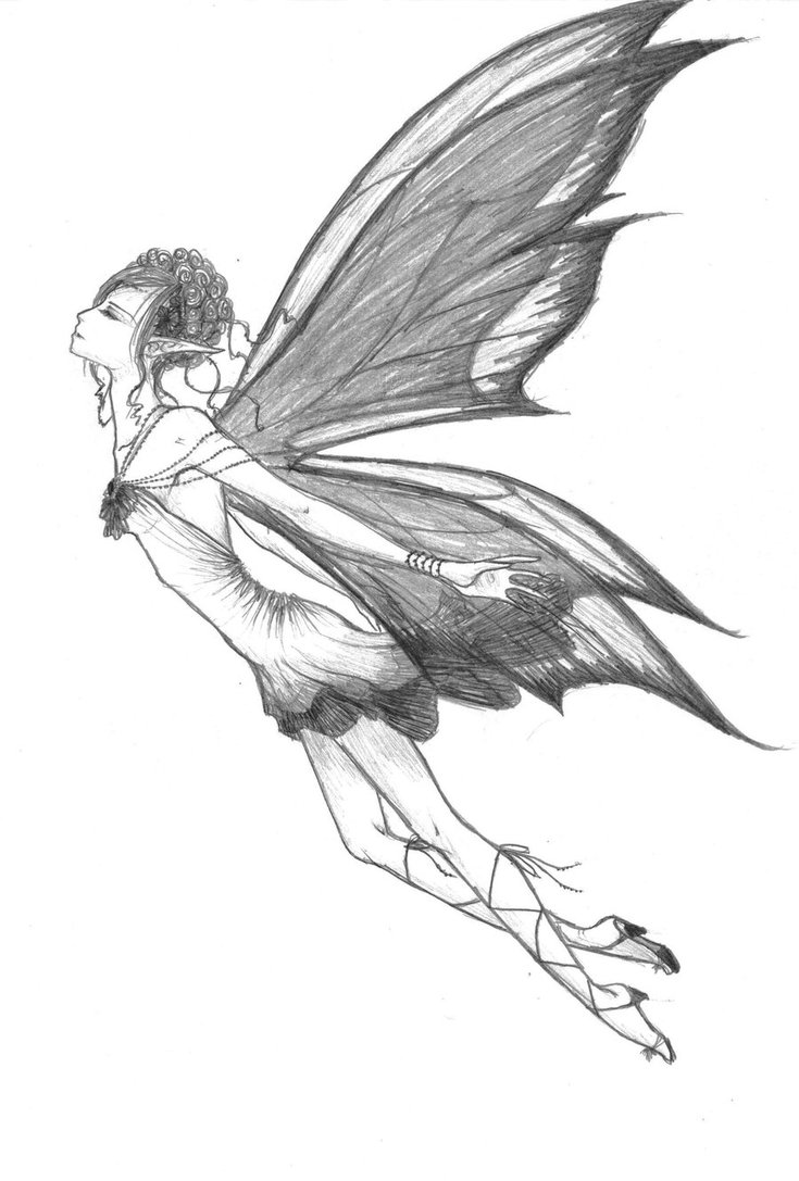 735x1087 Fairy Sketch By Animeghostygirl - Fairy Sketch