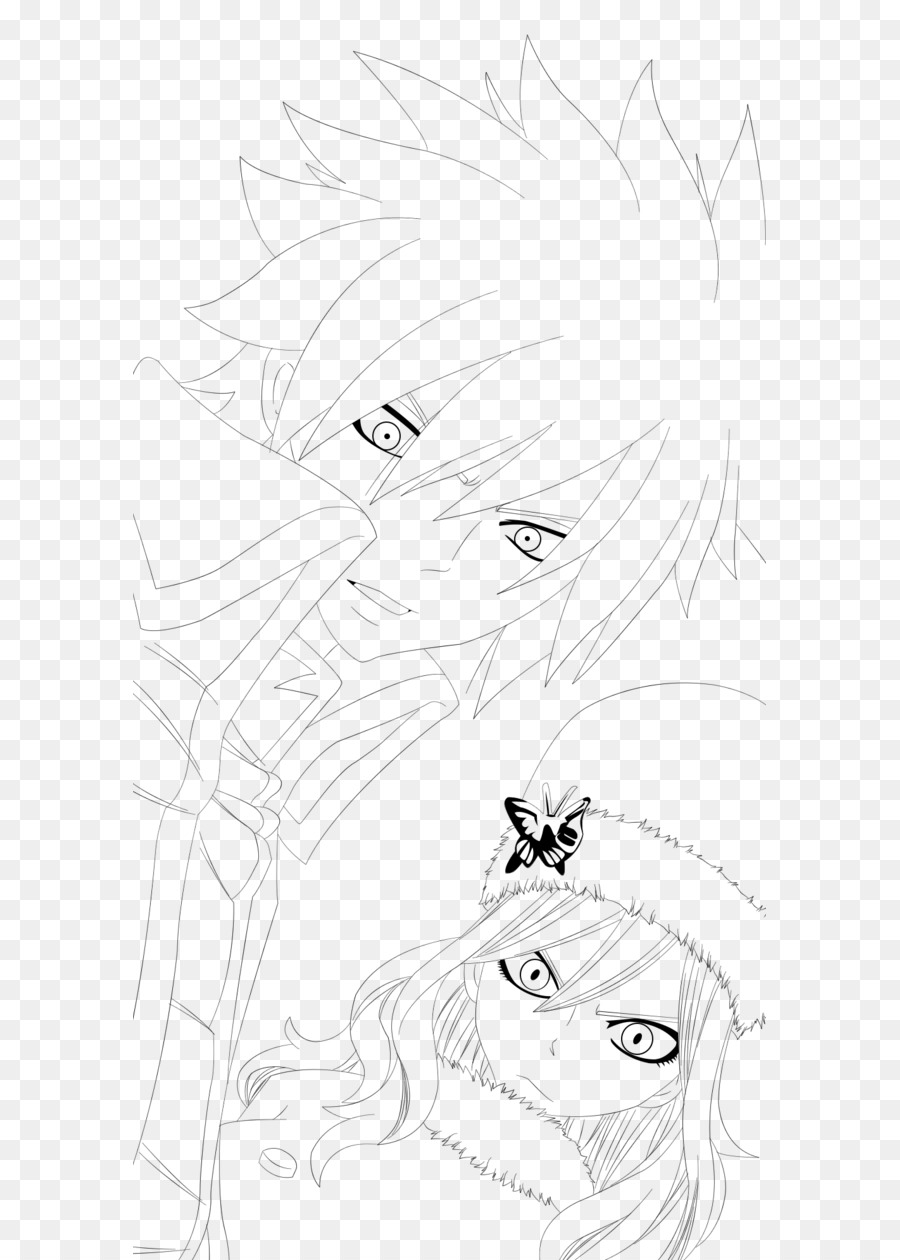 900x1260 Drawing Line Art Monochrome Sketch - Fairy Tail Sketch