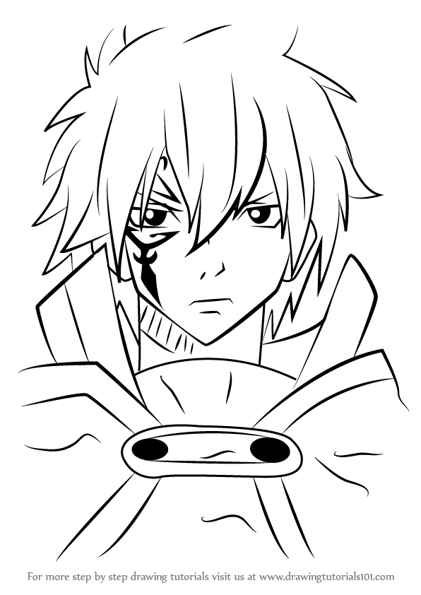 596x842 Learn How To Draw Jellal Fernandes From Fairy Tail (Fairy Tail - Fairy Tale Sketch