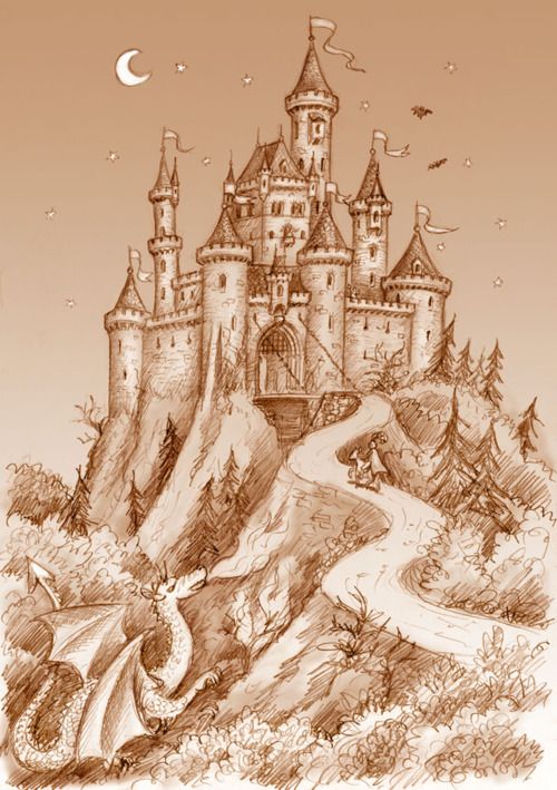 500x709 Must Have A Castle... Happy Ever After Fairy Tales - Fairy Tale Sketch