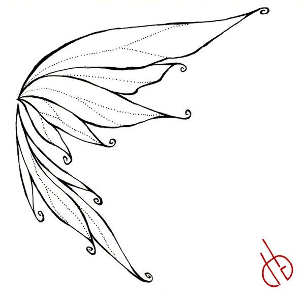 600x585 Fairy Wings Drawings Fairy Wing By ~ Bakero Ichiban Fairy - Fairy Wings Sketch