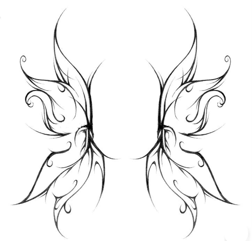 Sketches Of Fairy Wings Fairy Wings Drawing At Getdrawings Free - Fairy Win...