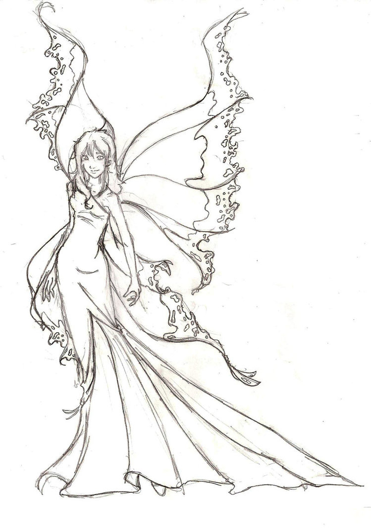 Fairy Wings Sketch at Explore collection of Fairy