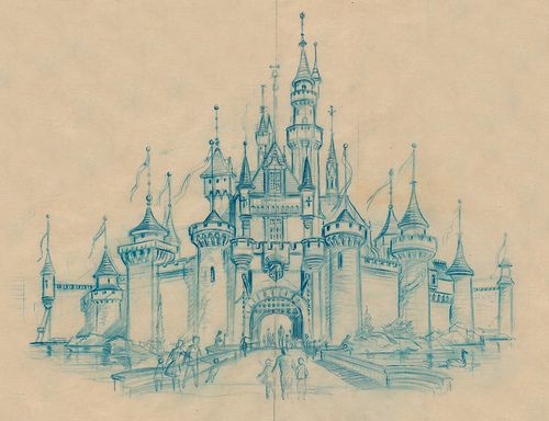 500x384 Caged Canary Fairytale Castle Sketch R A N D O M - Fairytale Castle Sketch