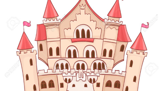 570x320 Castle Cartoon Drawing Cute Cartoon Fairytale Castle. Vector - Fairytale Castle Sketch
