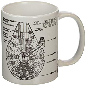 355x351 Star Wars Mug Millennium Falcon Sketch Pyramid - Falcon Sketch