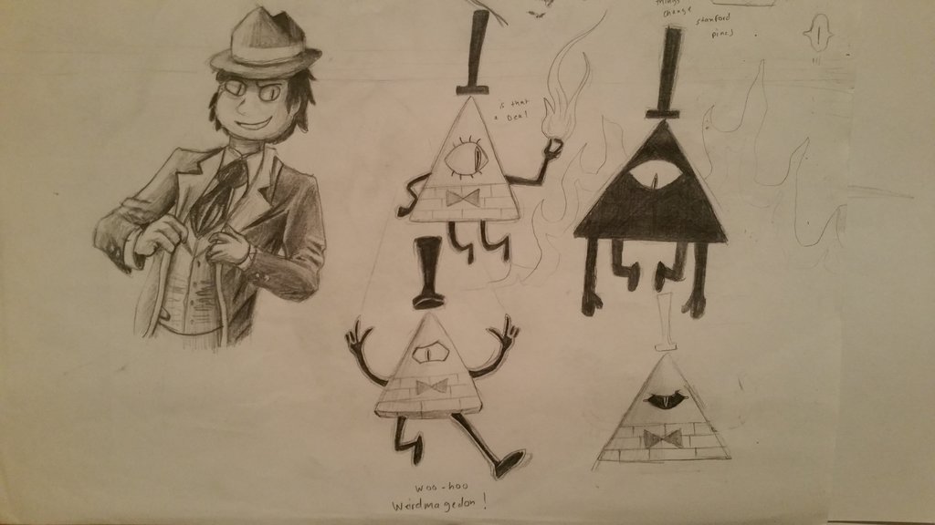 1024x576 Gravity Fall Sketches By Spinosaurus1 - Fall Sketches