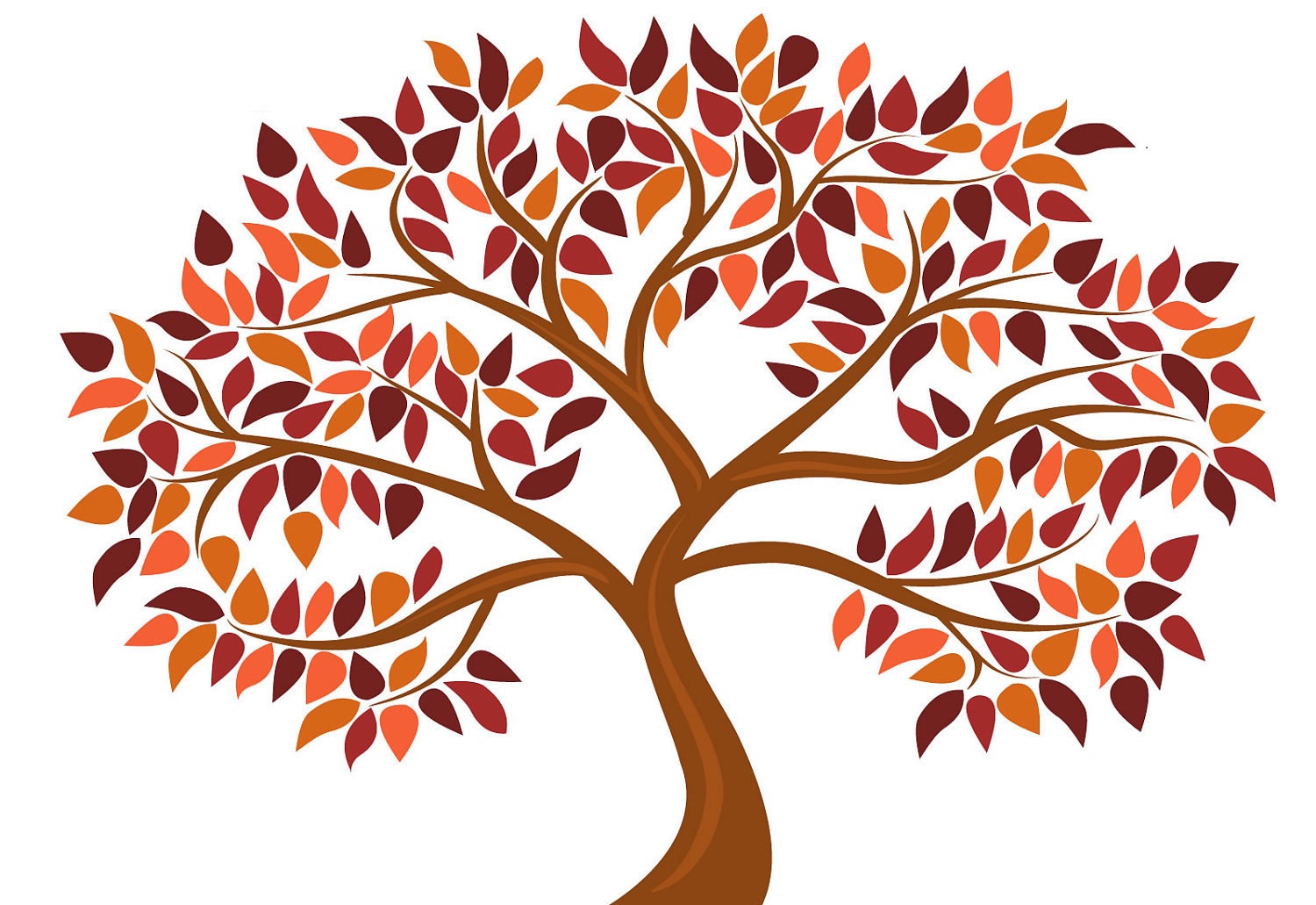 1500x1031 Autumn Tree Clipart Wallpapers Gallery 1063238 Boys Amp Girls Club - Fall Tree Sketch