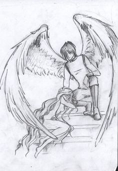 236x342 Fallen Angel Clipart Sketch - Fallen Angel Sketch