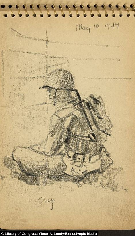 470x820 Us Soldier Victor Alfred Lundy Reveals His Wwii Sketches Daily - Fallen Soldier Sketch
