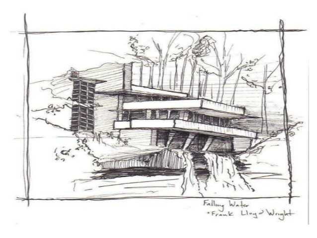 Falling Water Sketch At Explore Collection Of