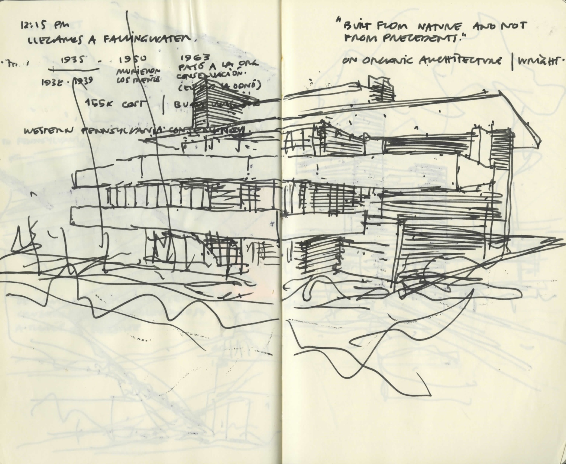 1873x1536 Fallingwater Anonymous Architecture - Fallingwater Sketch