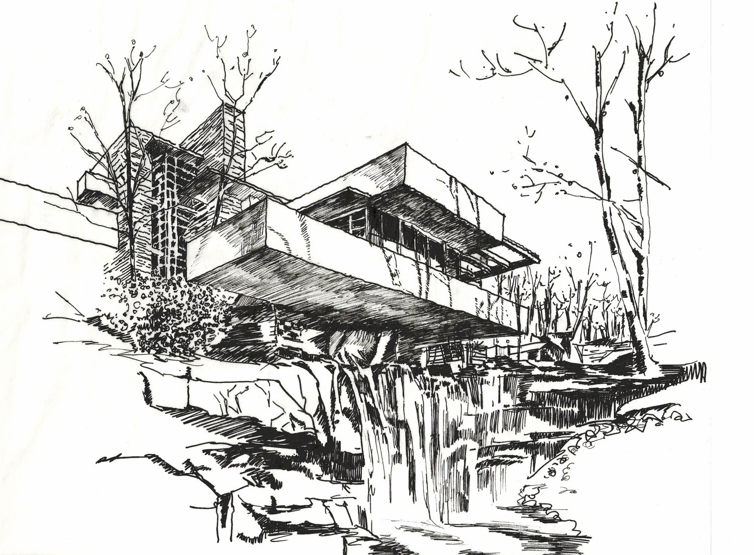 Fallingwater Sketch at Explore collection of
